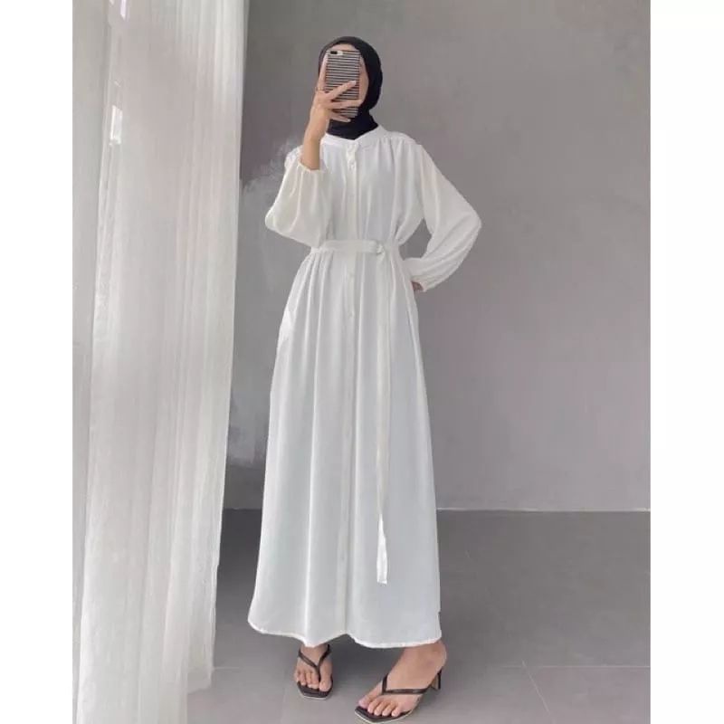 Dress Tiara Wanita Terbaru Bahan Matt Polo Linen