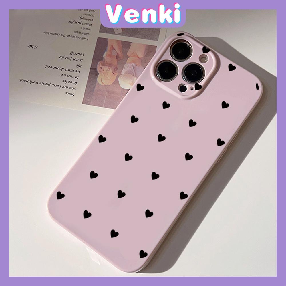 VENKI - For iPhone 11 iPhone Case Cream Glossy TPU Soft Case Shockproof Camera Cover Protection Purple Love Compatible with iPhone 14 13 Pro max 12 Pro Max xr xs max 7Plus 8Plus