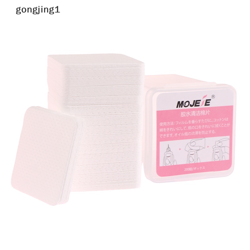 Ggg 200pcs Wipes Paper Cotton Eyelash Glue Remover Lap Mulut Lem Botol ID