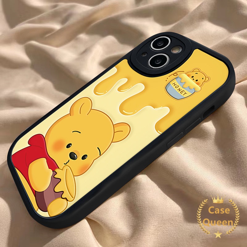 Manyo Winnie Case Untuk Redmi A1 12C 9T 10A 9C 10 10C 9A Note10 10s 8 9 11s 9s 11Pro+10 11 Pro K40s POCO X3 NFC Pro F4 M3 Mi 11T 12 11 Lite Kartun Strawberry Soft Cover Beruang