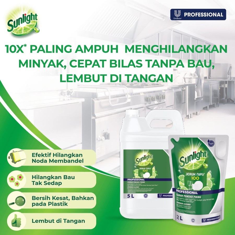 Sunlight Professional Lime Sabun Cuci Piring 5 Liter 5L