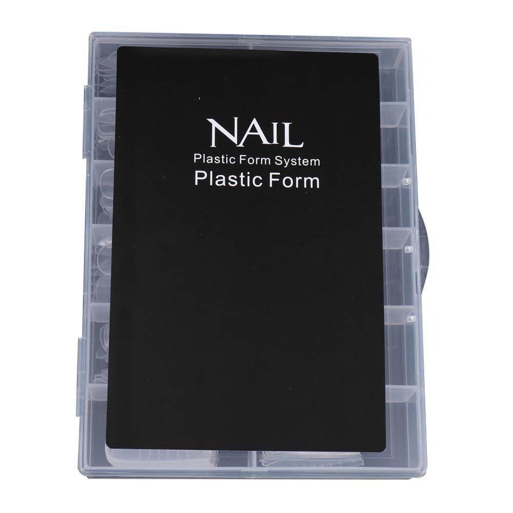 Needway Cetakan Kuku Palsu Jepang Bening Buatan Nail Manicure Tools Full Cover Bentuk Kuku Poly Nail Art Tips Kuku Palsu Kit