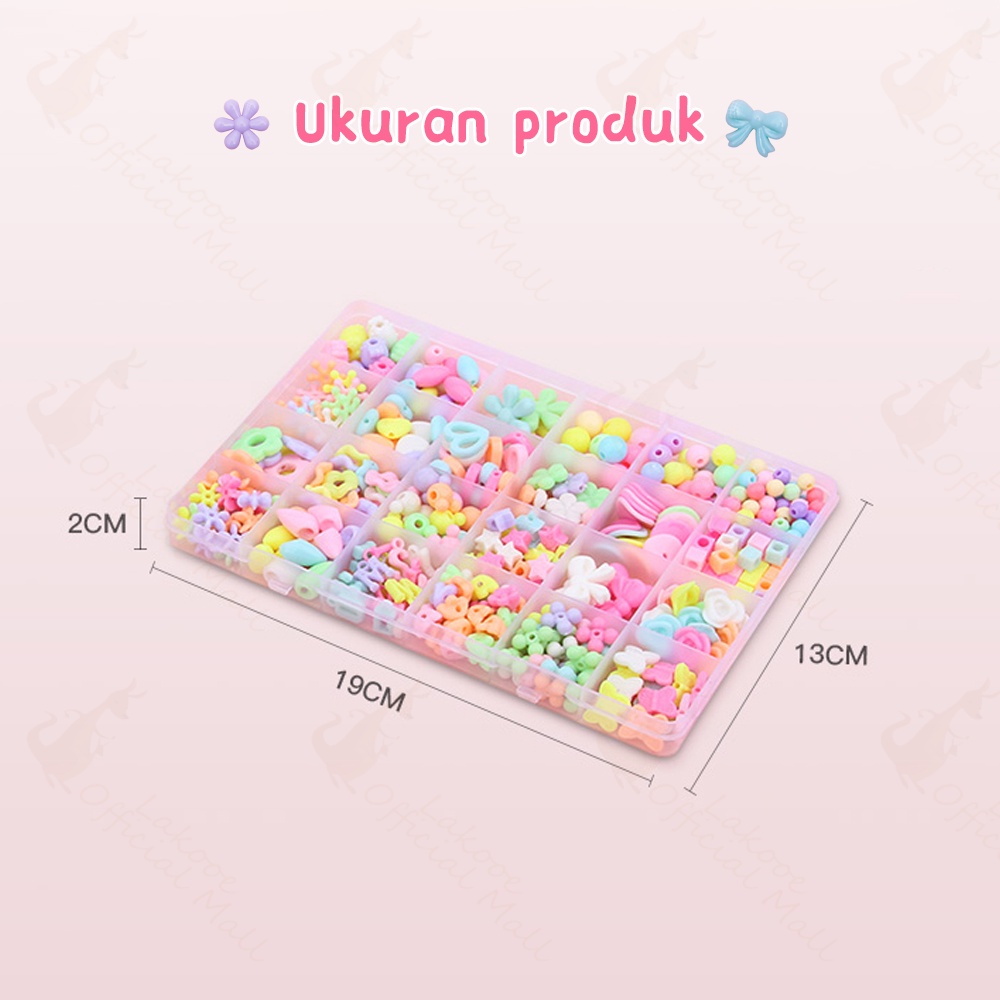 Moony Mainan edukasi kreatifitas anak meronce gelang import Meronce manik manik Beads diy