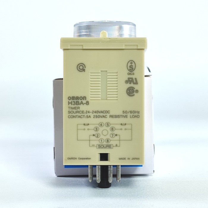 TIMER OMRON H3BA-8 220VAC + SOCKET