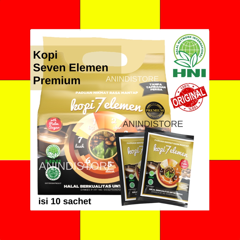 

KOPI 7 ELEMEN SEVEL PREMIUM isi 10 sachet - HNI HPAI ORIGINAL [AND01]