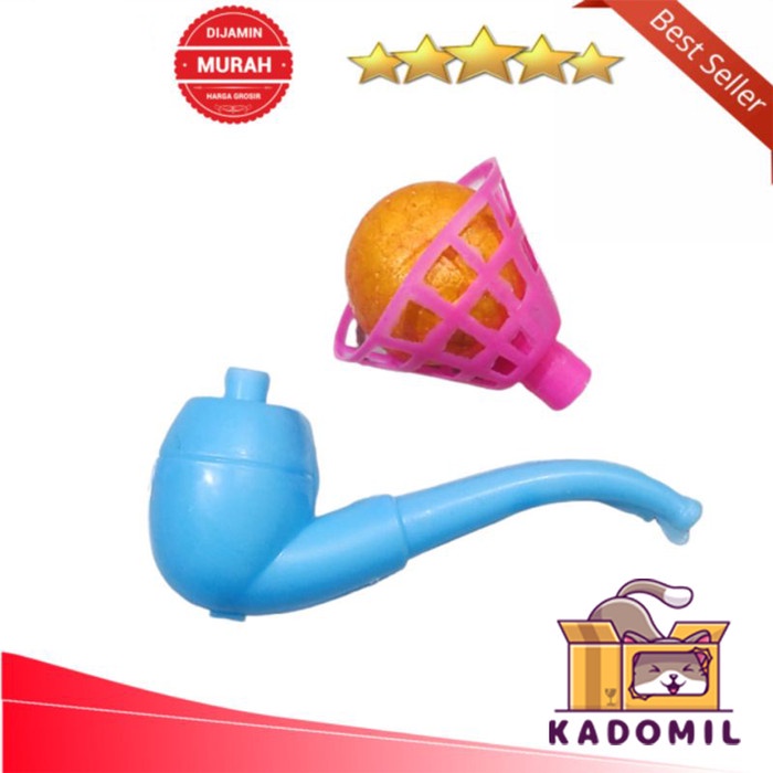 Mainan Jadul tiup bola Pipa Bola tiup