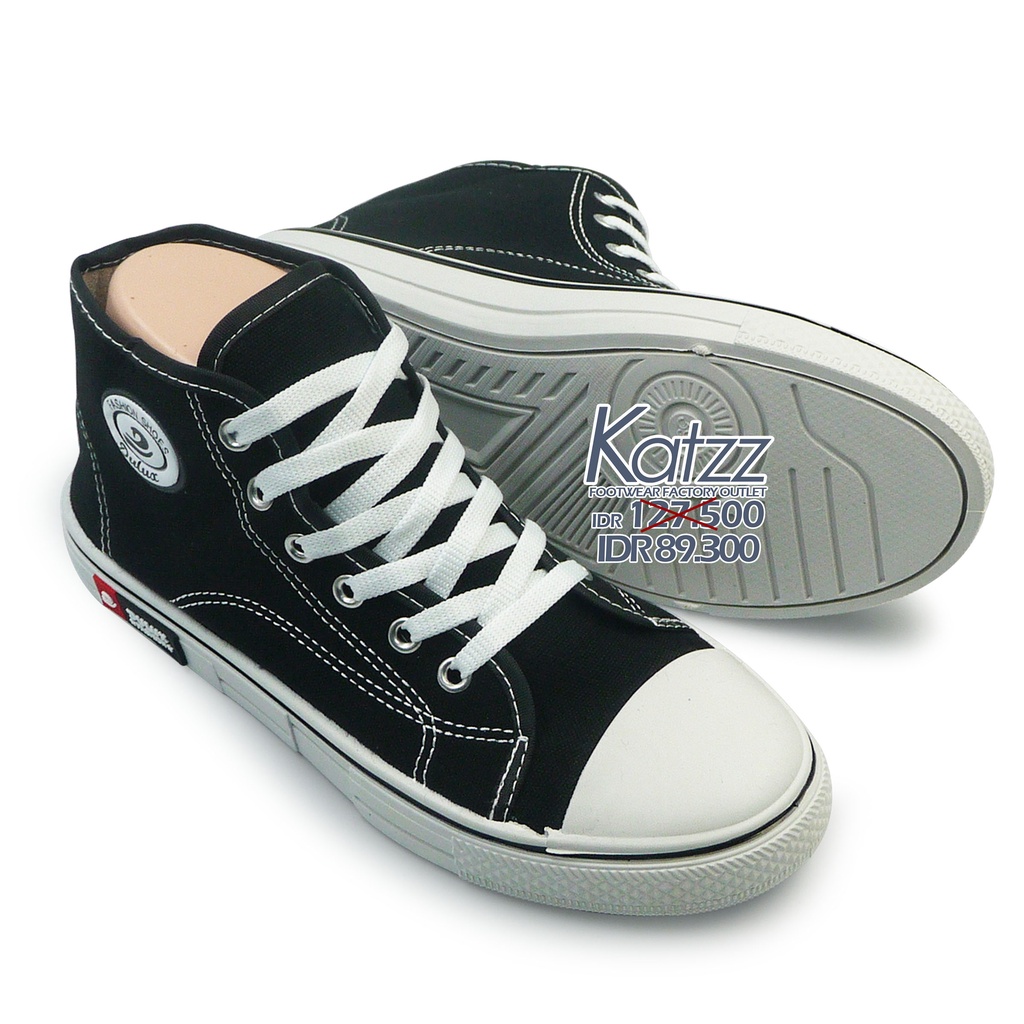 Katzz - Sepatu Sekolah Uk 32 - 43 / Sepatu Tinggi Casual Tali Kanvas / Sepatu Model All Star / Sepatu Hangout Trendy / Sepatu Sekolah Kekinian [Katzz SCH 02 BX 1081]