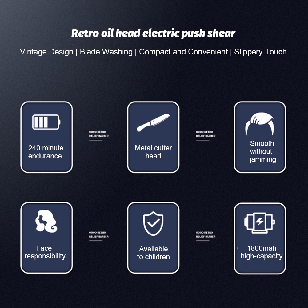 Men USB Rechargeable Professional LCD Display Metal Lubricating Oil Home Travel Electric Shaver Set