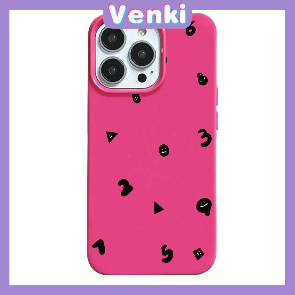 VENKI - For iPhone 11 iPhone Case Red Glossy TPU Soft Case Shockproof Protection Camera Love Smiley Numbers Compatible with iPhone 14 13 Pro max 12 Pro Max xr xs max 7Plus 8Plus