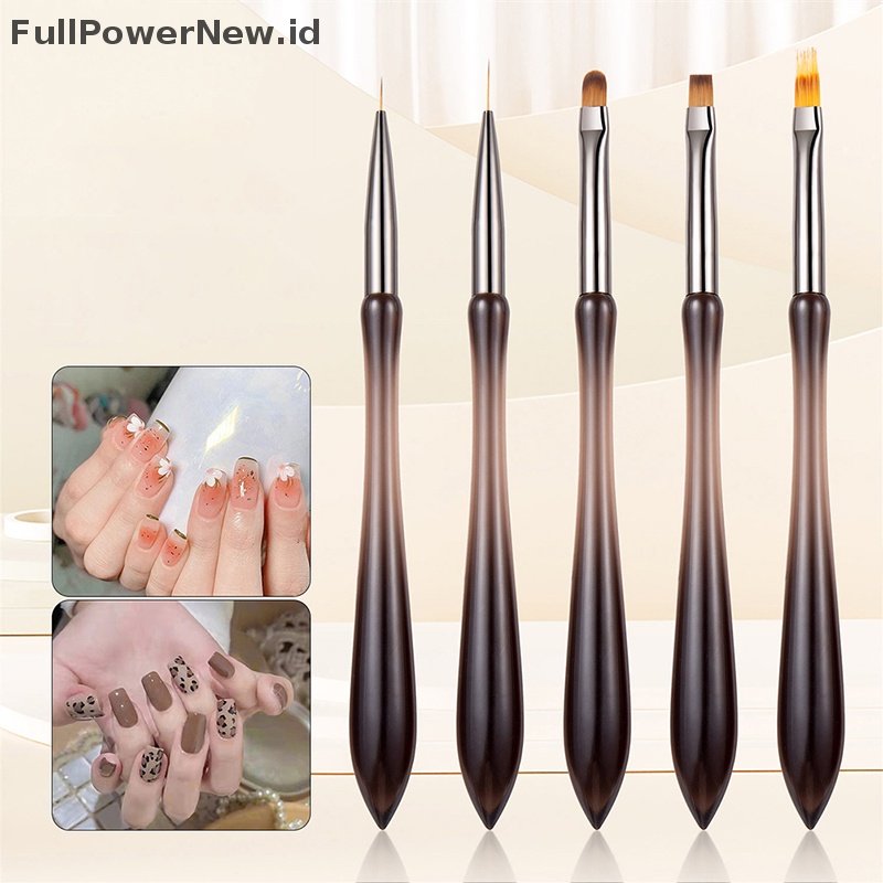 Power 1Pcs Nail Art Liner Brush Pen Pegangan Akrilik Salon Menggunakan Sikat Rambut Nylon ID