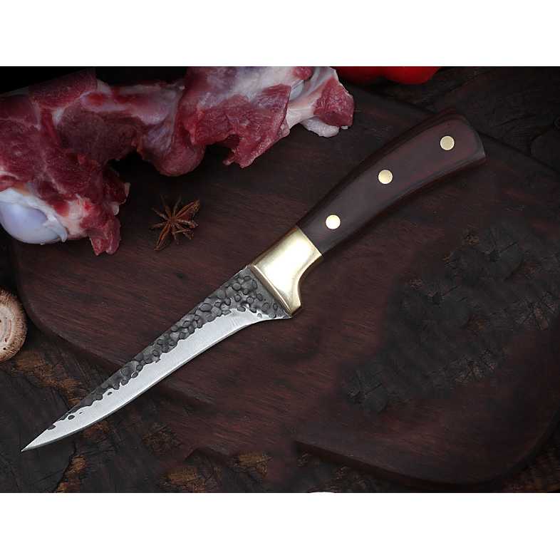 Pisau Dapur Fillet Daging Tulang Boning Knife Forged Hammer 3CR13 - LT27