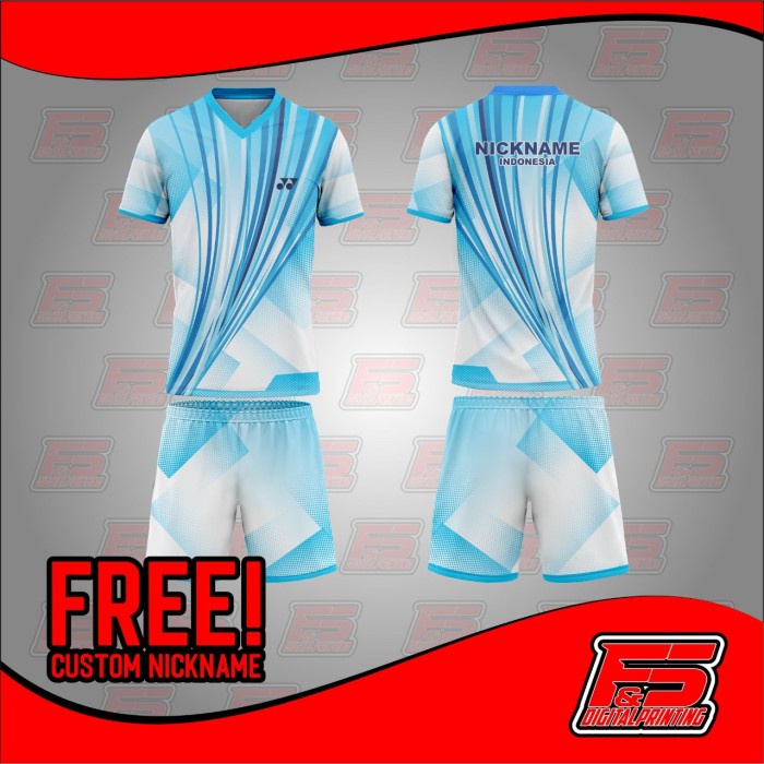 JERSEY SETELAN BADMINTON SETELAN OLAHRAGA CUSTOM - 1-2 th