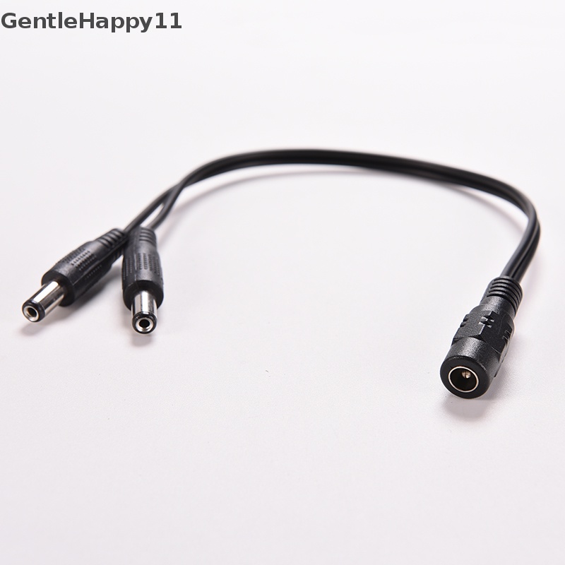 Gentlehappy 5.5 x 2.1mm Kamera CCTV 1female to 2 Male Adaptor Kabel Power Splitter DC 12V id