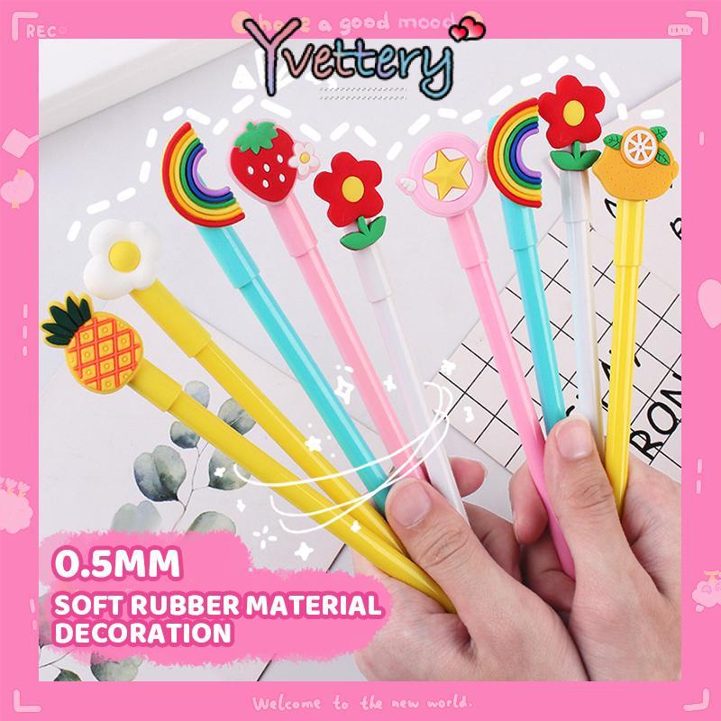 

❤️COD Pena Tulis Kartun Pena Tinta Gel Kreatif Seri Warna Solid Perlengkapan Belajar Siswa-Yy