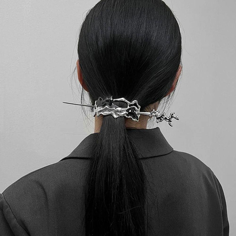 Fishstick Wanita Rambut Stik Punk Retro Dikepang Jepit Rambut Gaya Kuno Hiasan Kepala Geometris Hairstyle Alat Chinese Hair Fork
