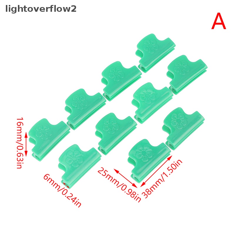 [lightoverflow2] 10pcs Klip Penjepit Rumah Kaca Bingkai Penyangga Taman Penyangga Tanaman Pasak Taman [ID]