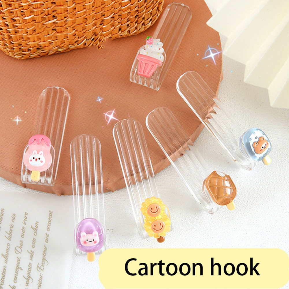 Hook Sanrio Kait Akrilik Transparan Kait Dinding Berperekat Aksesori Penyimpanan Kamar Mandi Gantungan Tanpa Lubang Kartun Cinnamoroll Kuromi My Melody