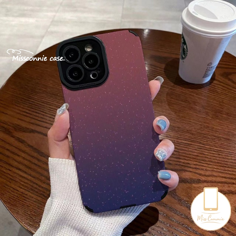 IPHONE Fantasy Starry Sky Phone Case Kompatibel Untuk Iphone11 14 13 12 Pro Max X7 8 Plus XS Max XR 7Plus INS Warna Gradien Tekstur Mewah Kulit Silicon Lembut Penutup Belakang