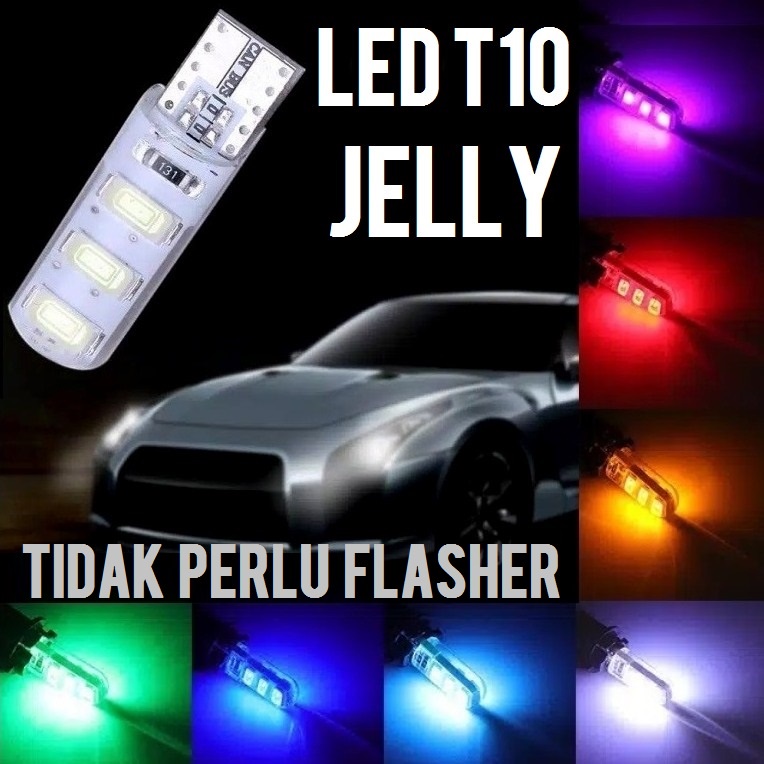 4K LED T10 JELLY KEDIP sein sen sein riting riting senja mobil motor tidak perlu flaser flasher sete