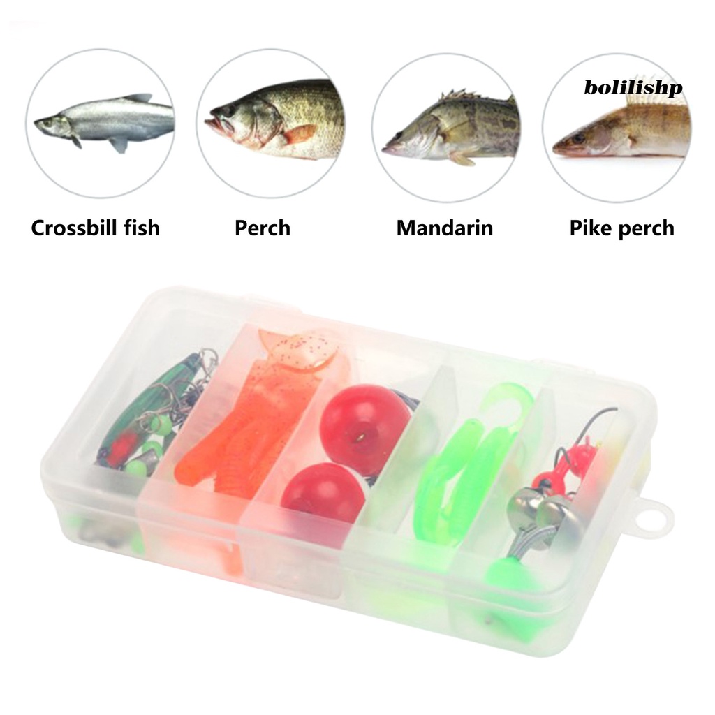 Bo-1 Set Memancing Set Lempar Panjang Fleksibel Kekuatan Tinggi Double Bell Angling Plastik Fishing Tackle Box Kit Memancing Luar Ruangan