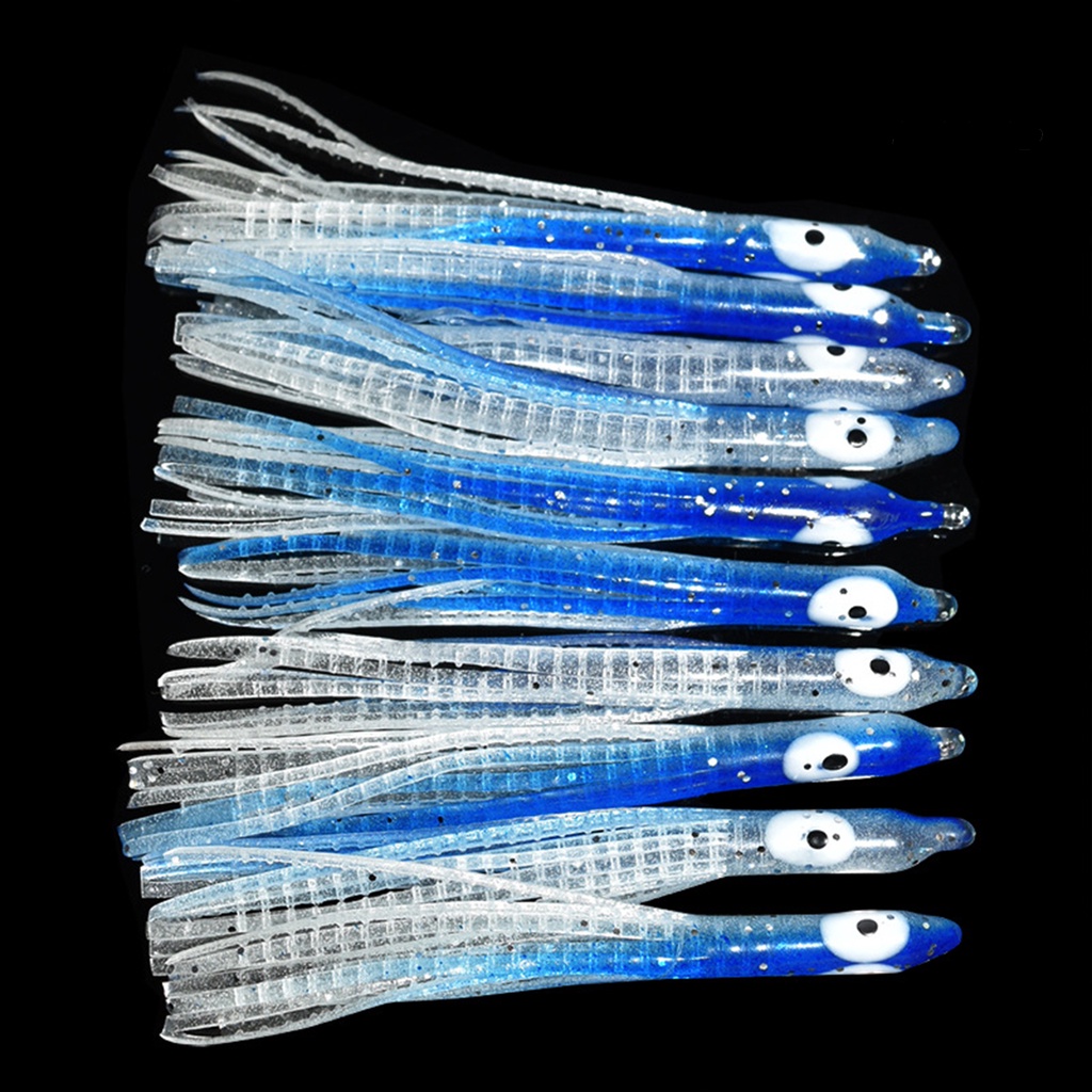 Bo-10pcs 7cm Umpan Pancing Realistis Fisheye Luminous Simulasi Menggoda Angling Lembut Jarum Karet Bercahaya Gurita Umpan Memancing Luar Ruangan