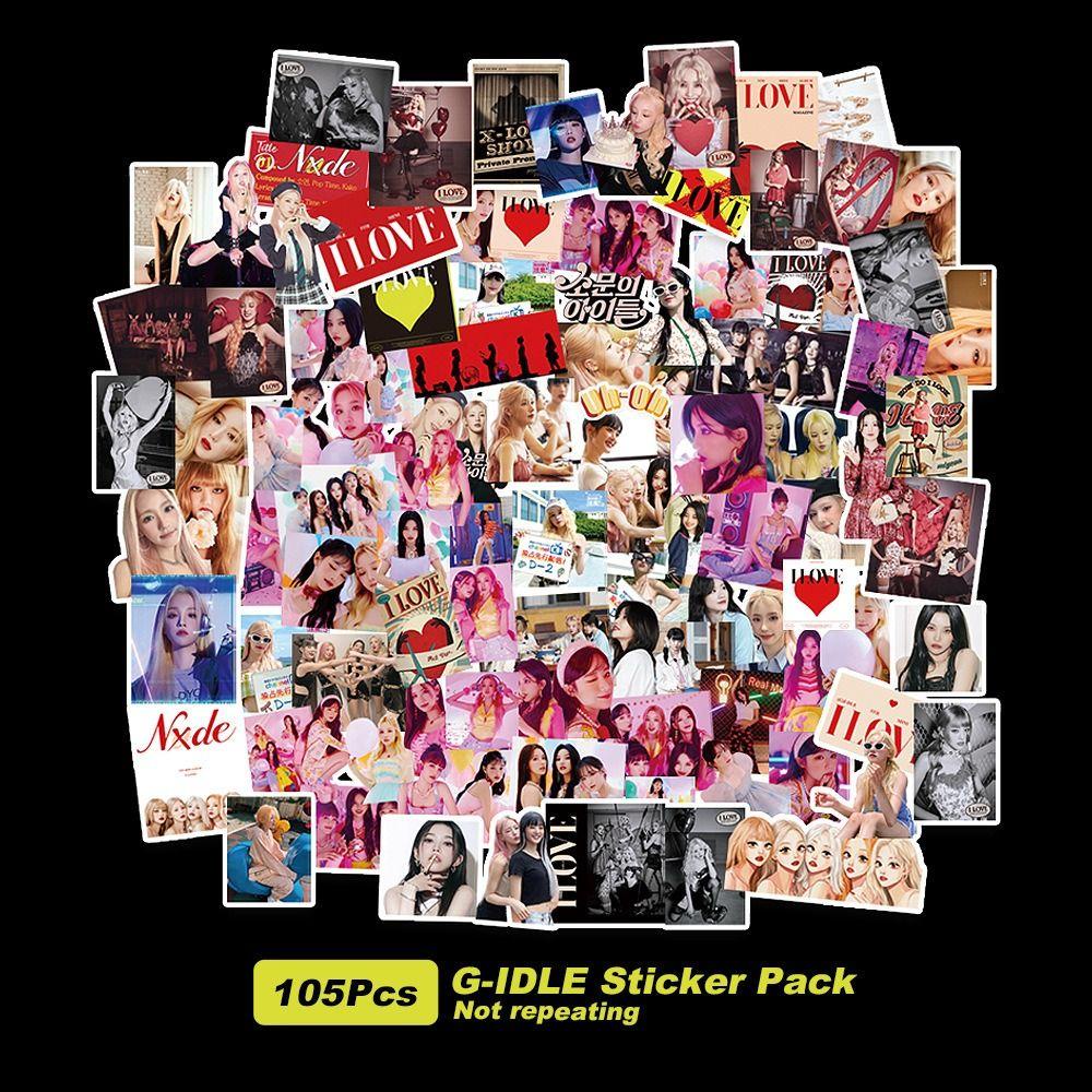 Lanfy Pop Korean Girl Group Sticker Lucu Fans Hadiah Sticker Pack Mainan Kulit Laptop Stiker Pvc ITZY Mamamoo Idol Foto Kpop Girl Group Twice Grup Cewek Korea Blackpink Blackpink