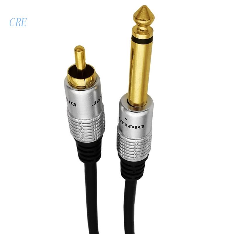 Konektor Adapter AUX CRE 6.35mm 1per4 male Mono to RCA male Adapter0. 1,8m