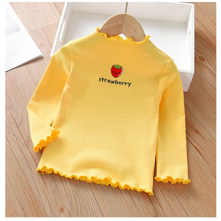 ZASKIYA - TURTLE NECK ANAK STRAWBERRY / ATASAN TOP ANAK PEREMPUAN USIA 1-5 TAHUN