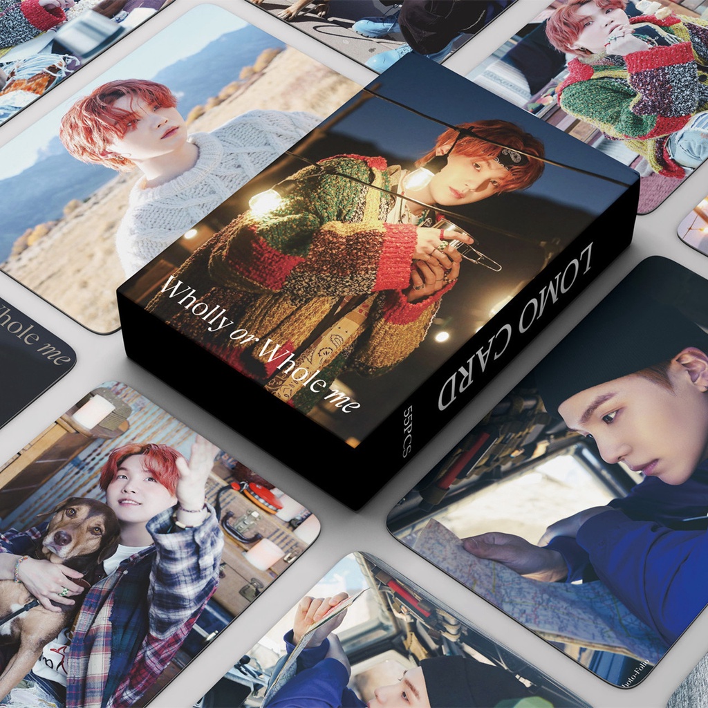 55pcs/box SUGA Album Solo Road To D-Day Photocards Wholly or Whole Me BT-S Me &amp; Myself Kartu Lomo Bangtan Boys Kpop Postcards Series