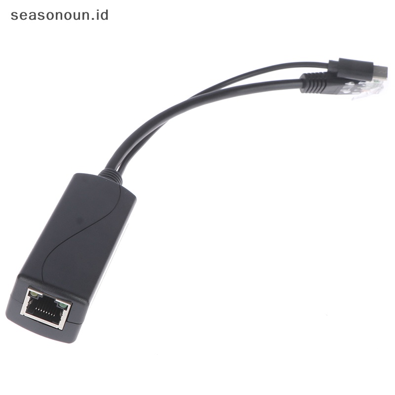 Seasonoun TYPE-c poe splitter usb 48v Ke 5v power over ethernet 802.3af Untuk raspberry.