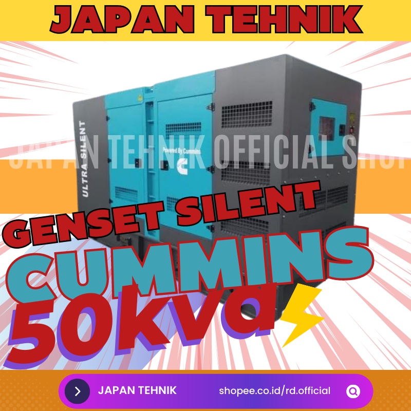 Genset 50KVA Silent - Genset Diesel Cummins Ultra Silent - Generator Japan Tehnik