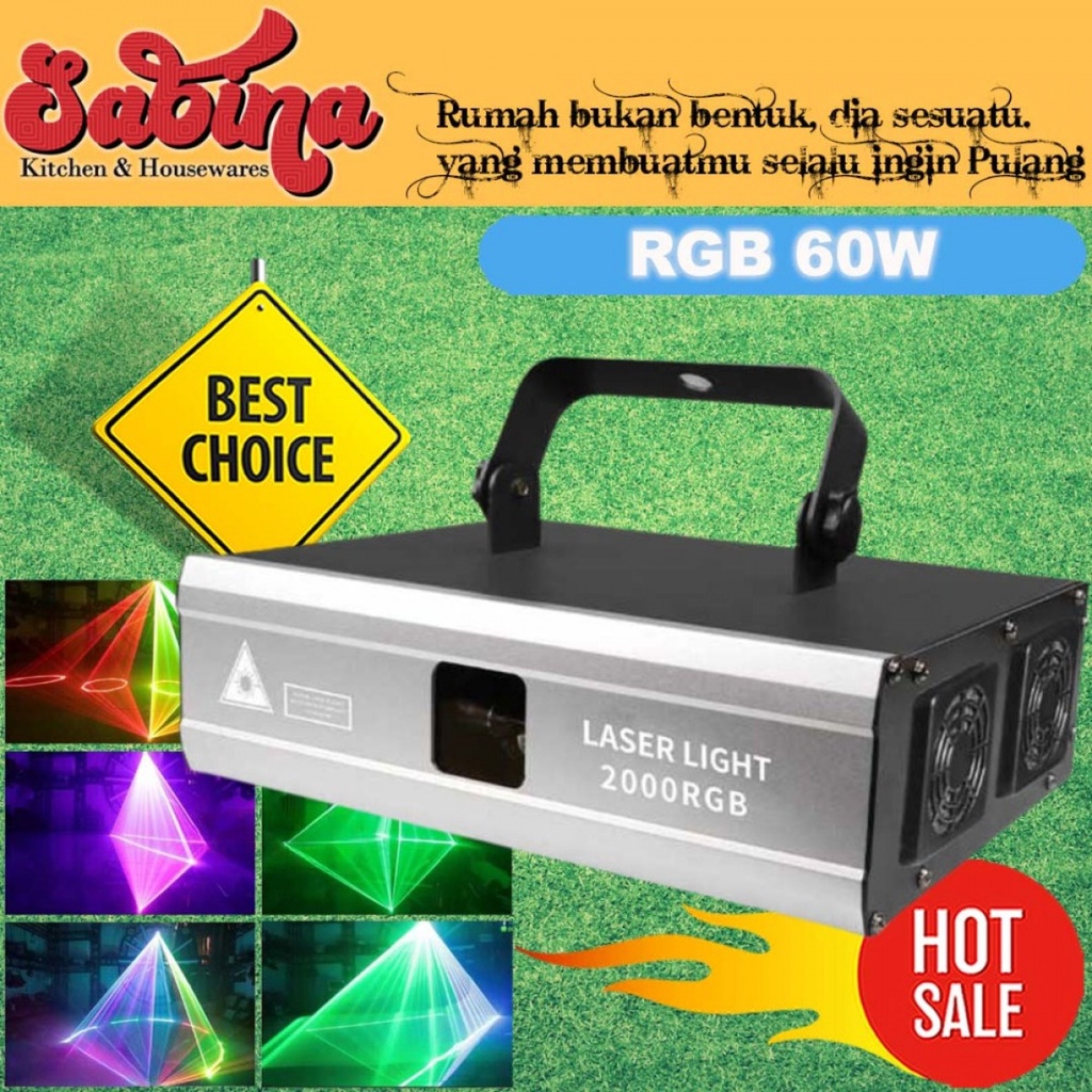 Lampu Proyektor Laser Panggung LED RGB Animasi Light Sensor Suara DMX