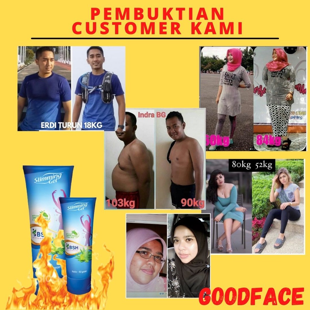 GEL PENGHANCUR LEMAK TANPA DIET - BSH SLIMMING GEL BPOM 100% ORIGINAL