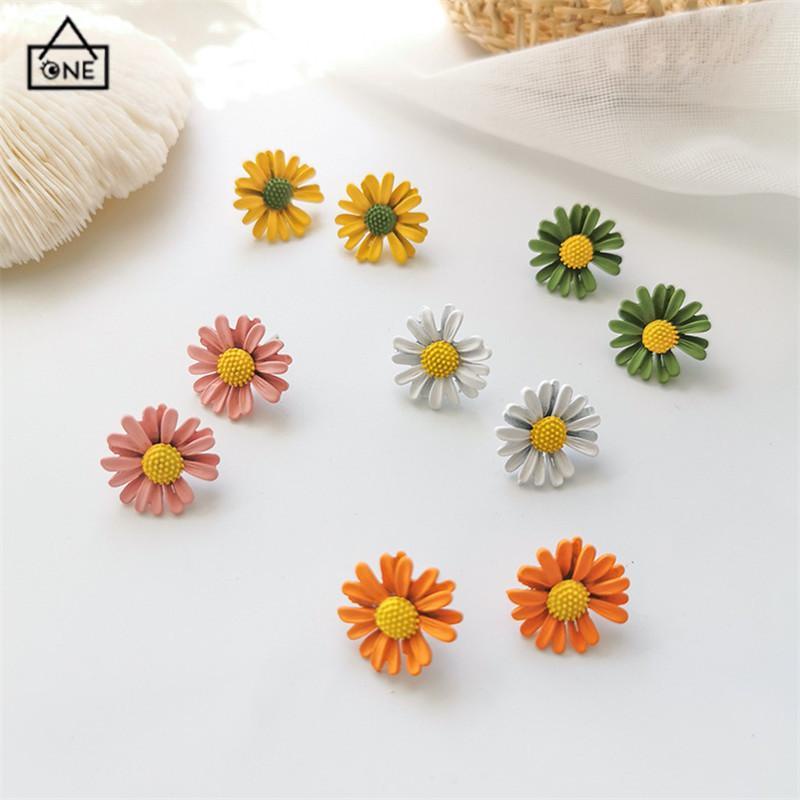 COD❤️1 pasang anting daisy minimalis Korea-A.one