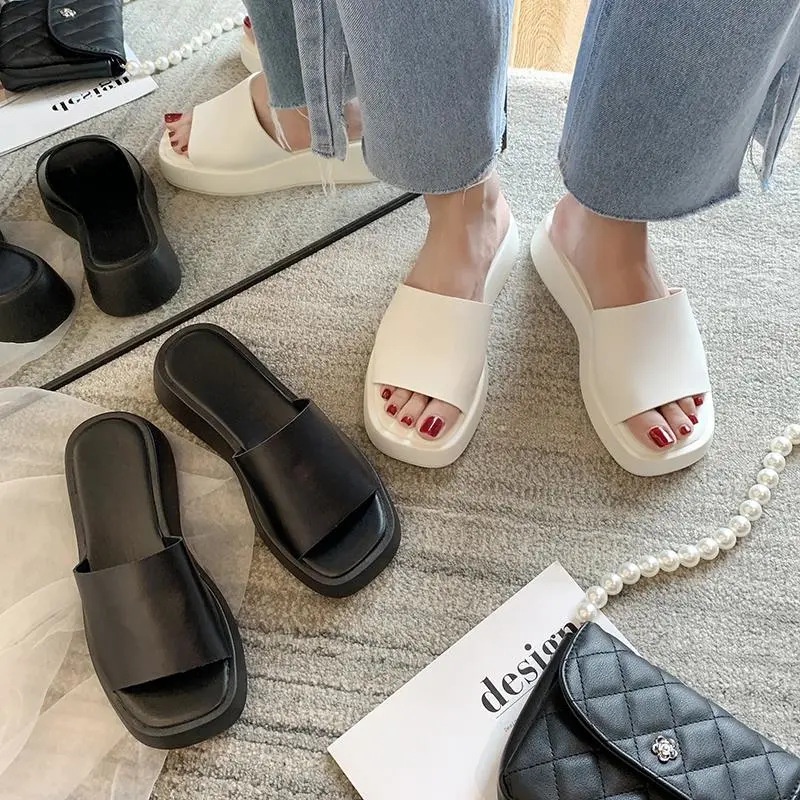 COD POS 568 Sandal Wedges Model Polos Wanita Import Premium Korean Style