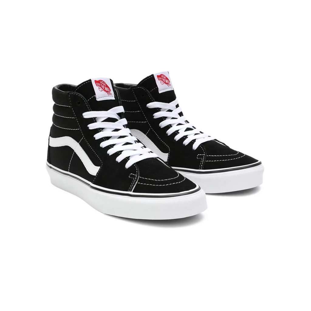 SEPATU VANS OFF THE WALL | SK8 HI BLACK WHITE