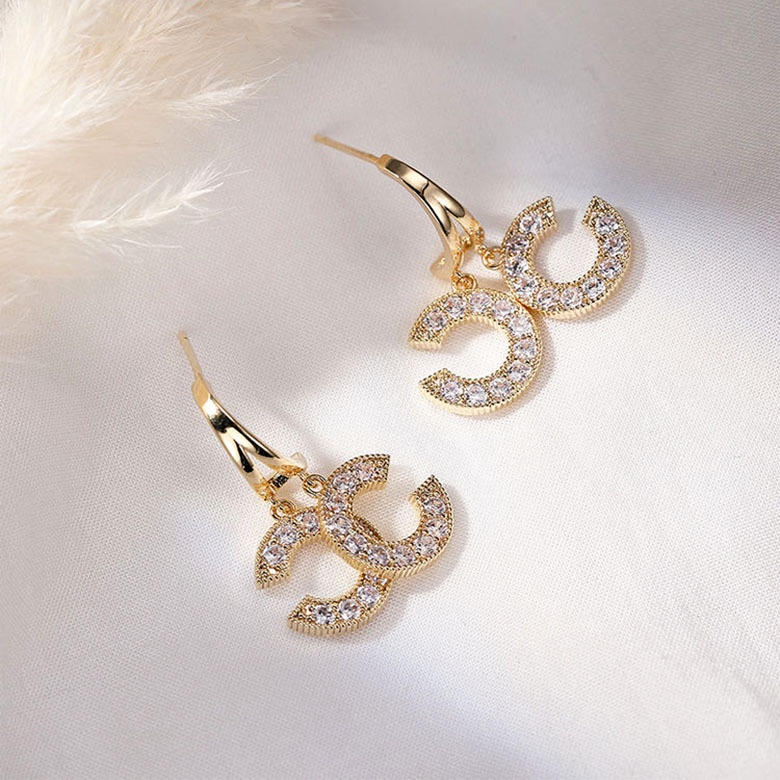 RRNS 230 Anting Hijab Wanita Tusuk Mutiara Kristal Women Earrings Korea Aksesoris Fashion