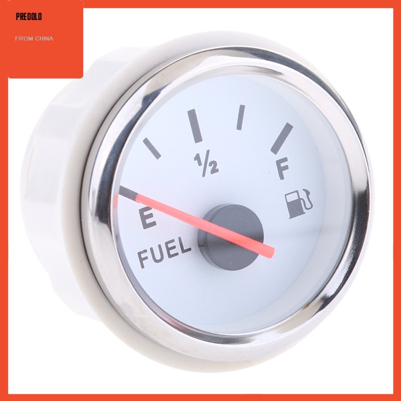 [Predolo] Waterproof Fuel Level Gauge Boat Marine Alat Ukur Level Tangki Bahan Bakar 52mm Putih