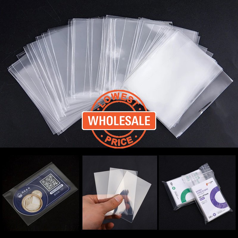 [Grosir] 50pcs/set Plastik Pembukaan Kartu Film Pelindung Anti Gores Star Game Cards Cover Transparan Pelindung Kartu Kredit ID Card Bisnis Ultra Tipis Tahan Air Tahan Debu