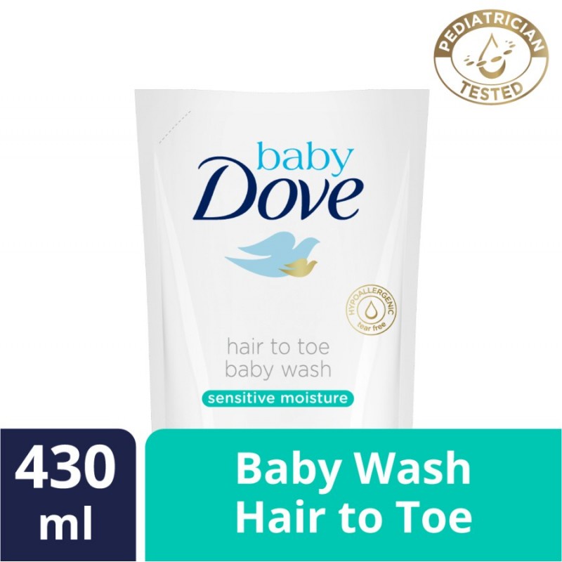 Baby Dove Hair to Toe Wash Refill Sabun Bayi Sensitive Moisture 430 ml
