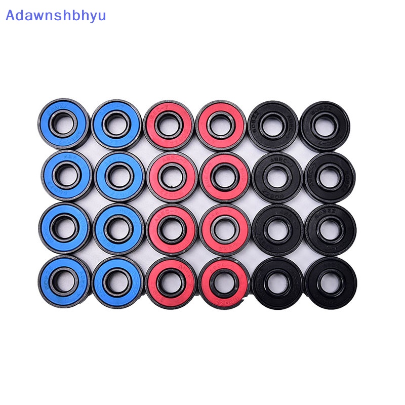 Adhyu 8pcs /set 608RS Skate skateboard steel Terintegrasi spacer Bearings fit8pcs /set 608RS Bantalan Roda Untuk Roller Skate ID