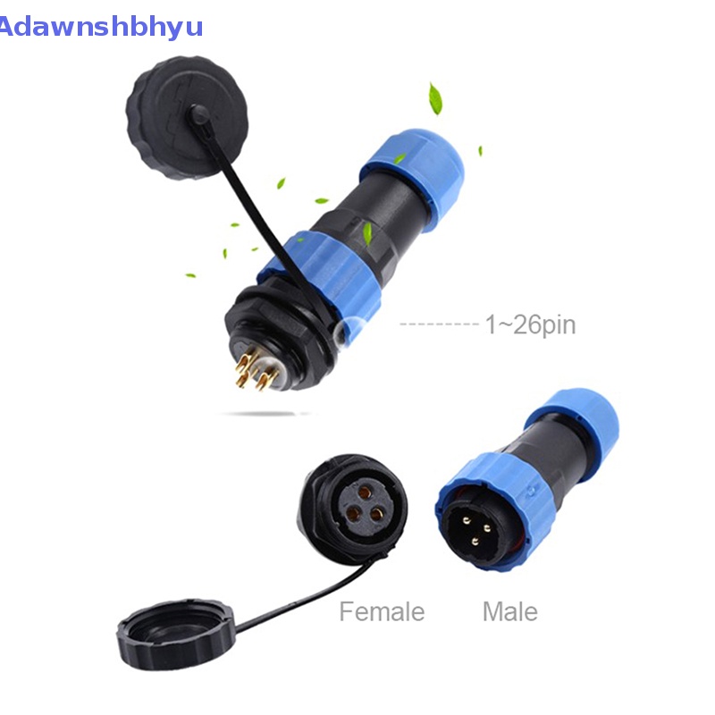 Adhyu SP16 IP68 Konektor Anti Air Colokan Male &amp; Female Socket2/3/4/5/6/7 /8 /9 Pin Panel Mount Wire Cable Connector Aviation Plug ID