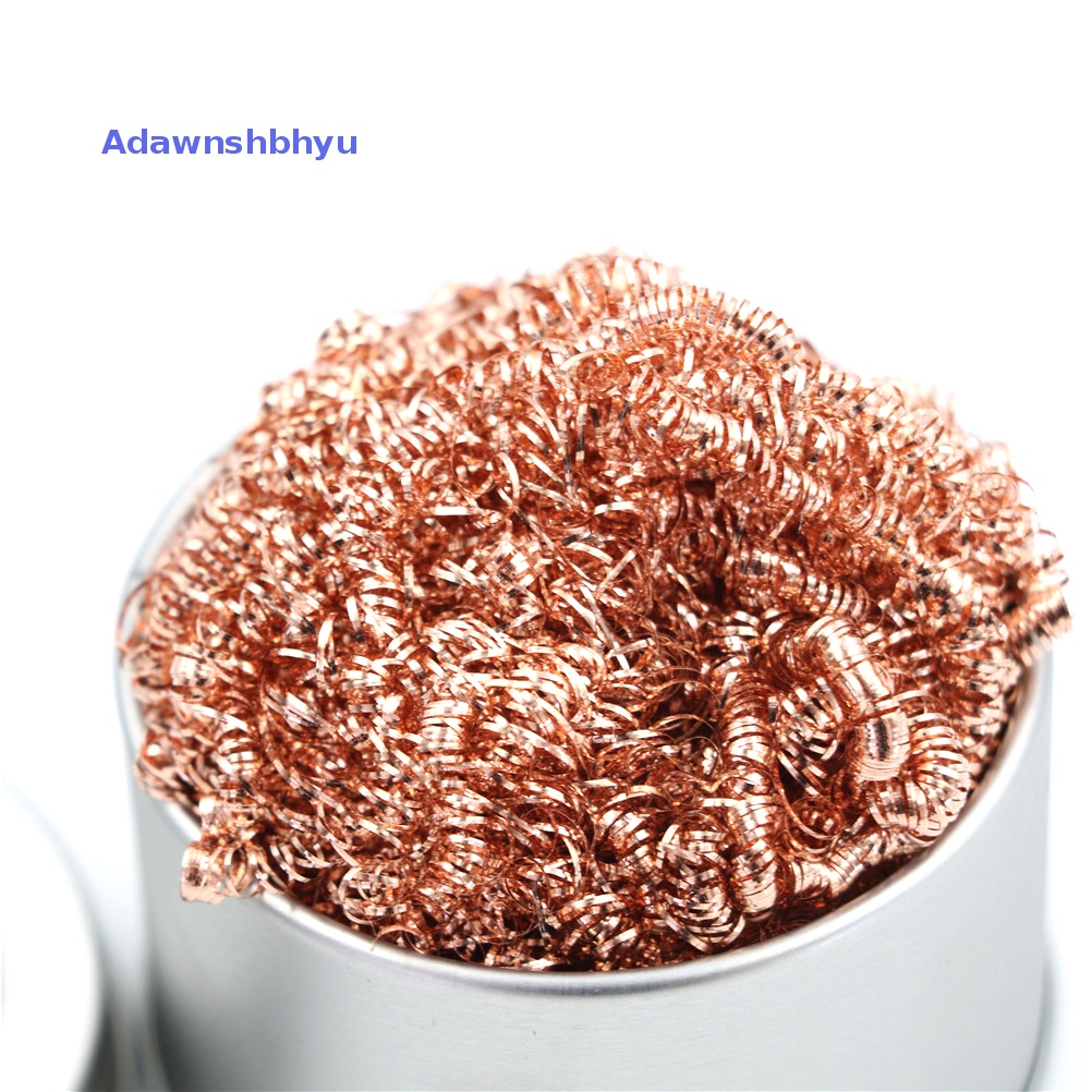 Adhyu Soldering Iron Tip Cleaning Wire Scrubber Cleaner Ball Dengan Kotak Case Metal ID