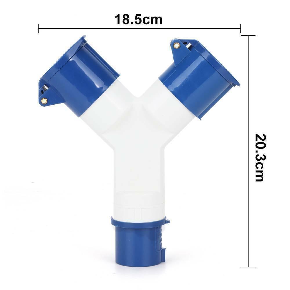 Populer Hook Up Adaptor Camping Listrik 2arah One In Two 16A Y Konektor