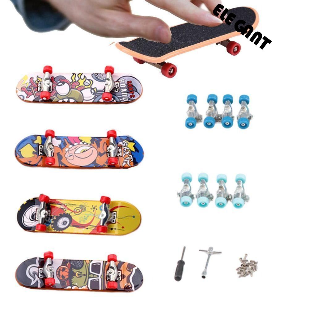 [Elegan] Jari Skateboard Set Untuk Anak-Anak Hadiah Anak Profesional Mini Skateboard Jari Skuter Surfing Mainan Tabletop Mainan Edukasi Jari Papan Surfing