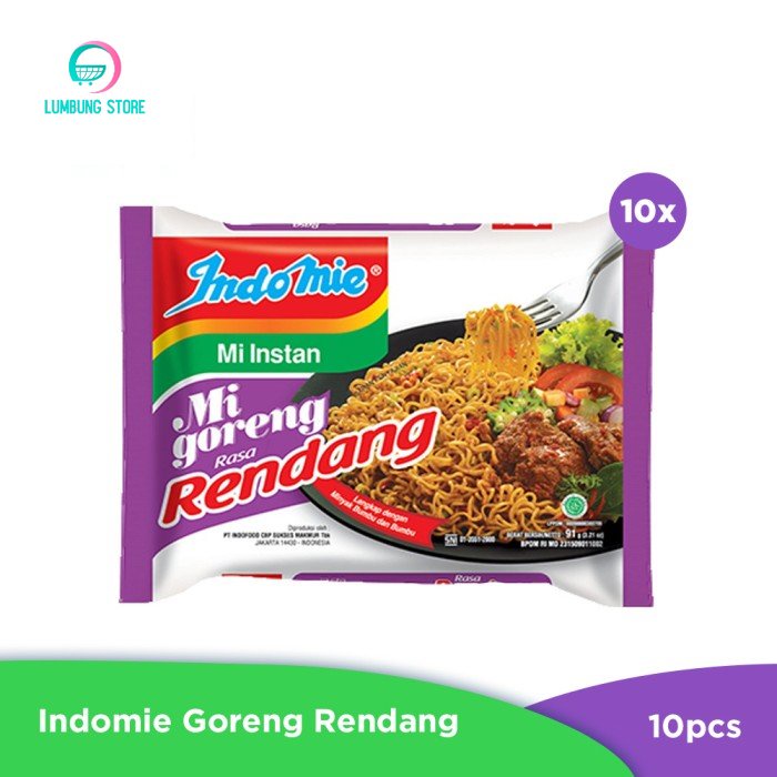 

Indomie Mie Instant Goreng Rendang 10 pcs