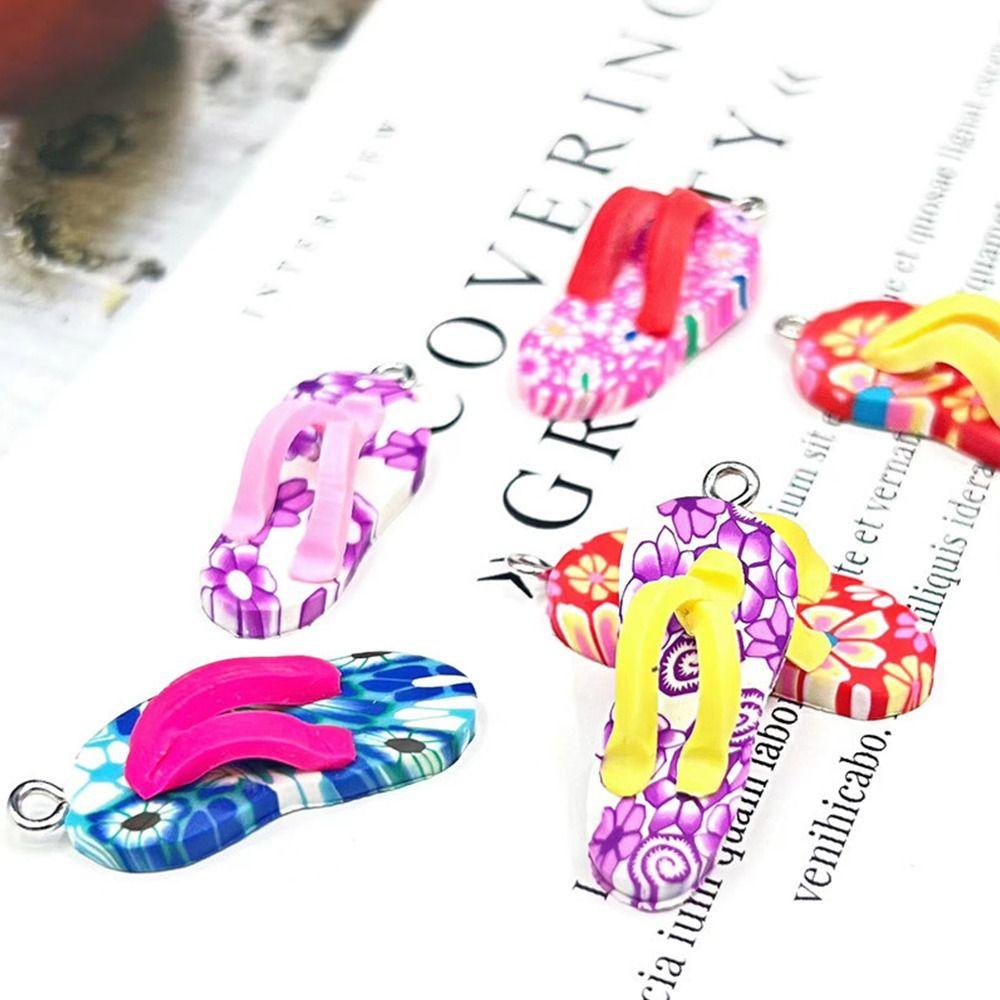 R-FLOWER 20pcs Kerajinan Sepatu Pantai Untuk Gelang Untuk Ponsel Case Mini Lembut Tembikar Membuat Perhiasan