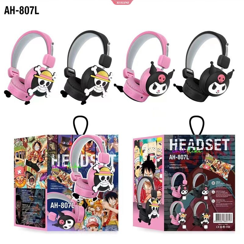 Hello Kitty Kuromi Earphone Earbud Headset Sport Monitor Peredam Kebisingan Wireless Bluetooth Headphone Anak Pemutar Baru [ZXL]