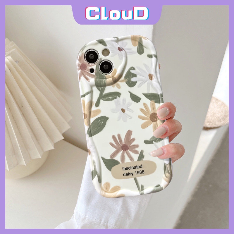 Casing Bunga Segar Untuk Redmi 9A 9T 10A 9 10C A2 A1 10 9C NFC Redmi Note9 8 10 10S 11s 11 10Pro Max POCO M3 Terpesona Daisy Floral 3D Wavy Curved Edge Glossy Tpu Soft Cover