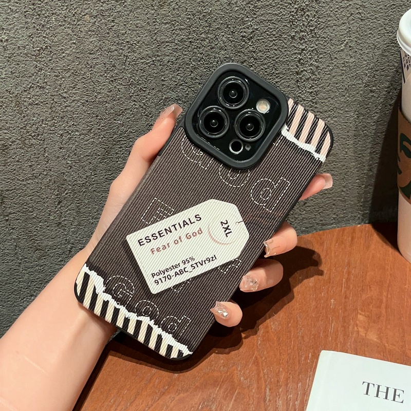 IPHONE Untuk Iphone14 13 12 11 Pro Max X XR XS Max7 8 Plus Kreatif hang tagVertical Tekstur Kulit Pelindung Soft case